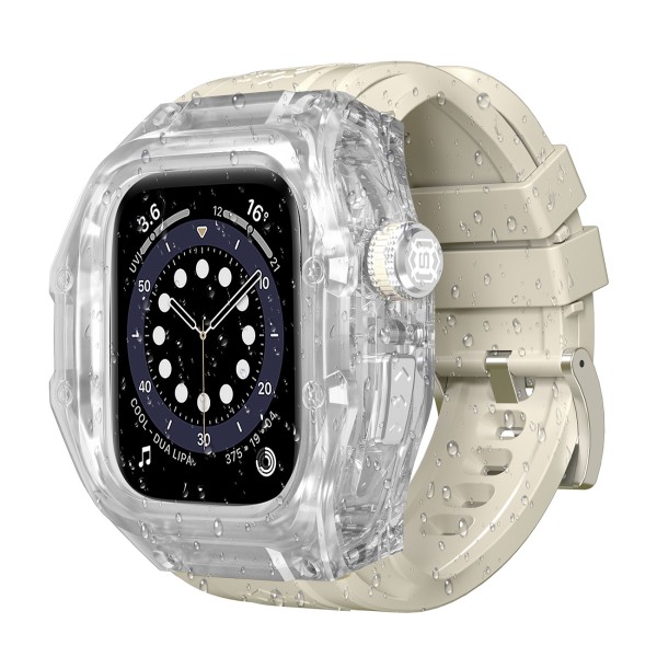 SHELLBOX Silicone Band Translucent IP68 Rating Modify Kit Watch Protective Case Waterproof For Apple Watch Series 10 46mm