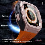 S SHELLBOX New Design Luxury Shockproof 316 Stainless Steel Watch Case For Apple Watch Ultra 49mm With Silicon Watchband